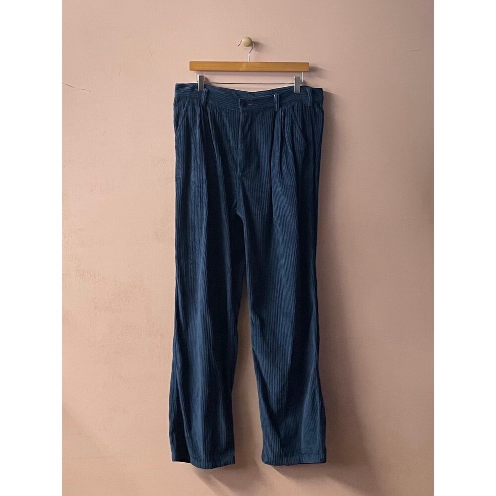 Brain Dead Men’s Navy Wide Wale Corduroy Straight Leg Pants 35-36” Waist
